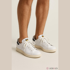 Adidas Stan Smith Sneakers Men's White Navy Size 7.5